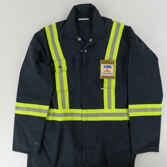 NWT Big Al Hiviz 2" Reflective Grosgrain Coverall - 1655 Sz. 44 Navy Canada $145 - Picture 4 of 12